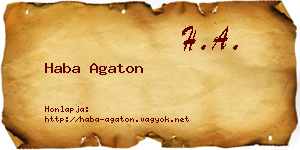 Haba Agaton névjegykártya